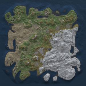 Thumbnail Rust Map: Procedural Map, Size: 4300, Seed: 516432, 19 Monuments