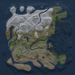 Thumbnail Rust Map: Procedural Map, Size: 4000, Seed: 859489875, 14 Monuments