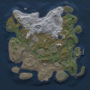 Thumbnail Rust Map: Procedural Map, Size: 3500, Seed: 387728547, 14 Monuments