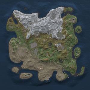 Thumbnail Rust Map: Procedural Map, Size: 3500, Seed: 387728547, 16 Monuments