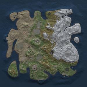 Thumbnail Rust Map: Procedural Map, Size: 3500, Seed: 299743605, 18 Monuments