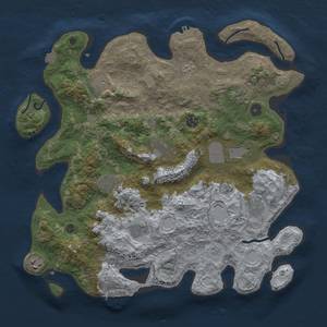 Thumbnail Rust Map: Procedural Map, Size: 4000, Seed: 149866417, 18 Monuments