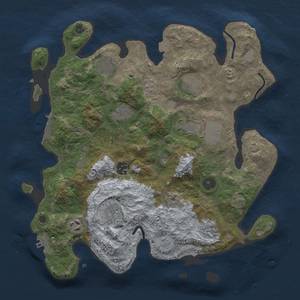 Thumbnail Rust Map: Procedural Map, Size: 3500, Seed: 604108847, 17 Monuments