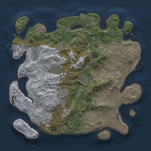 Thumbnail Rust Map: Procedural Map, Size: 3800, Seed: 8765, 19 Monuments