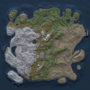 Thumbnail Rust Map: Procedural Map, Size: 3800, Seed: 8765, 16 Monuments