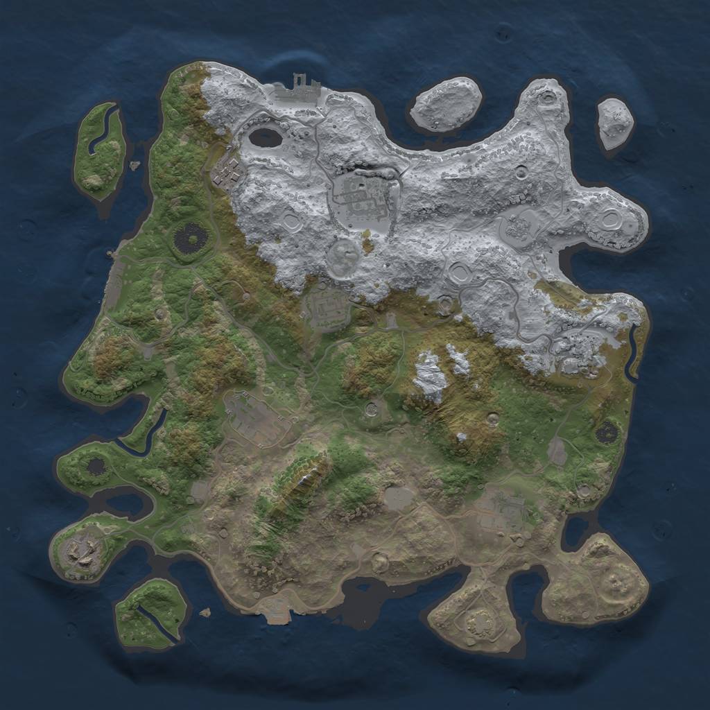 Rust Map: Procedural Map, Size: 3400, Seed: 94305632, 15 Monuments