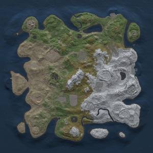 Thumbnail Rust Map: Procedural Map, Size: 3500, Seed: 1314762112, 17 Monuments