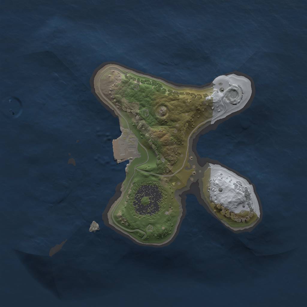 Rust Map: Procedural Map, Size: 1500, Seed: 15368, 3 Monuments