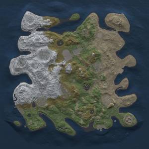 Thumbnail Rust Map: Procedural Map, Size: 3500, Seed: 805771983, 17 Monuments