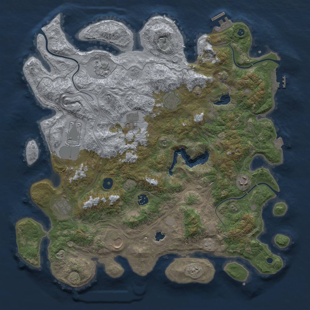Rust Map: Procedural Map, Size: 4250, Seed: 1985699206, 15 Monuments