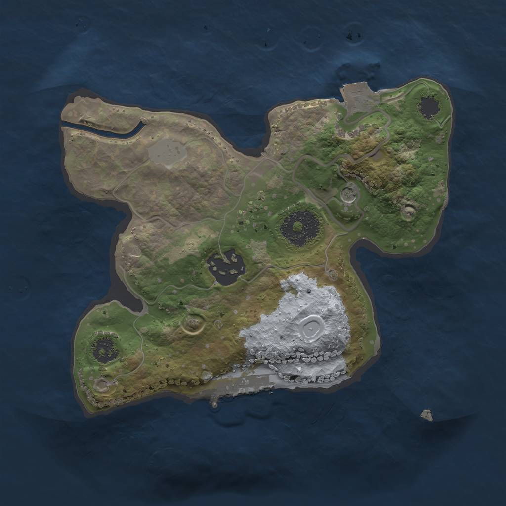 Rust Map: Procedural Map, Size: 2100, Seed: 272602833, 6 Monuments