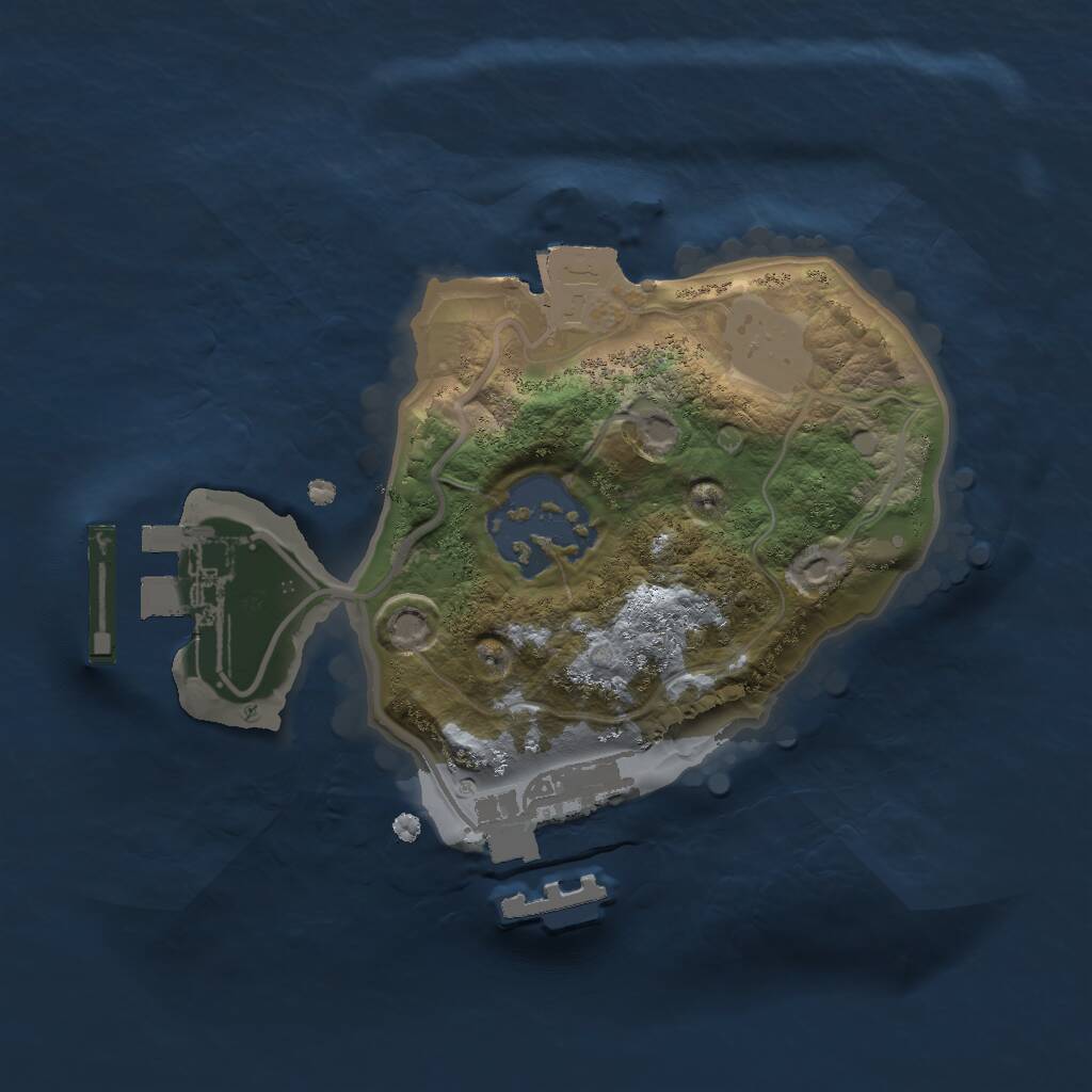 Rust Map: Procedural Map, Size: 1600, Seed: 697478024, 6 Monuments