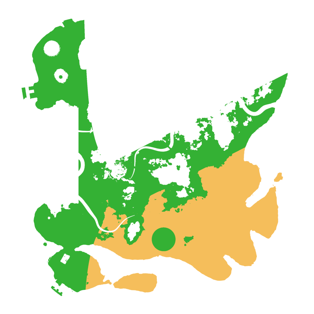 Biome Rust Map: Procedural Map, Size: 3500, Seed: 1205393180