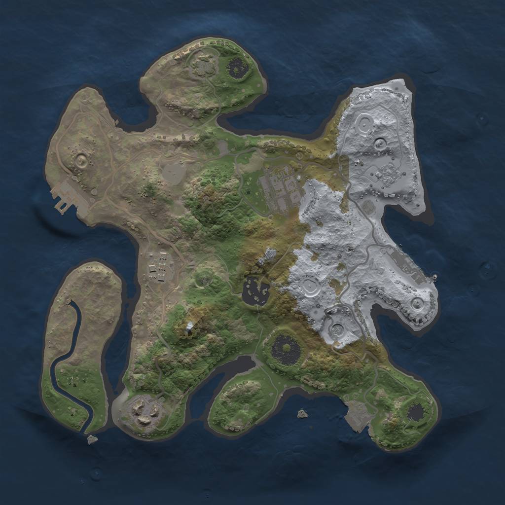 Rust Map: Procedural Map, Size: 2600, Seed: 1567090541, 12 Monuments