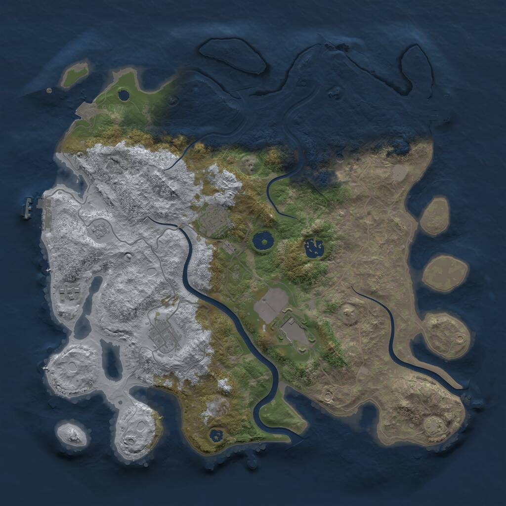 Rust Map: Procedural Map, Size: 3800, Seed: 95902646, 11 Monuments
