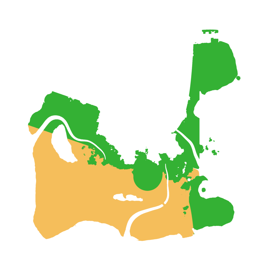 Biome Rust Map: Procedural Map, Size: 2500, Seed: 660705396