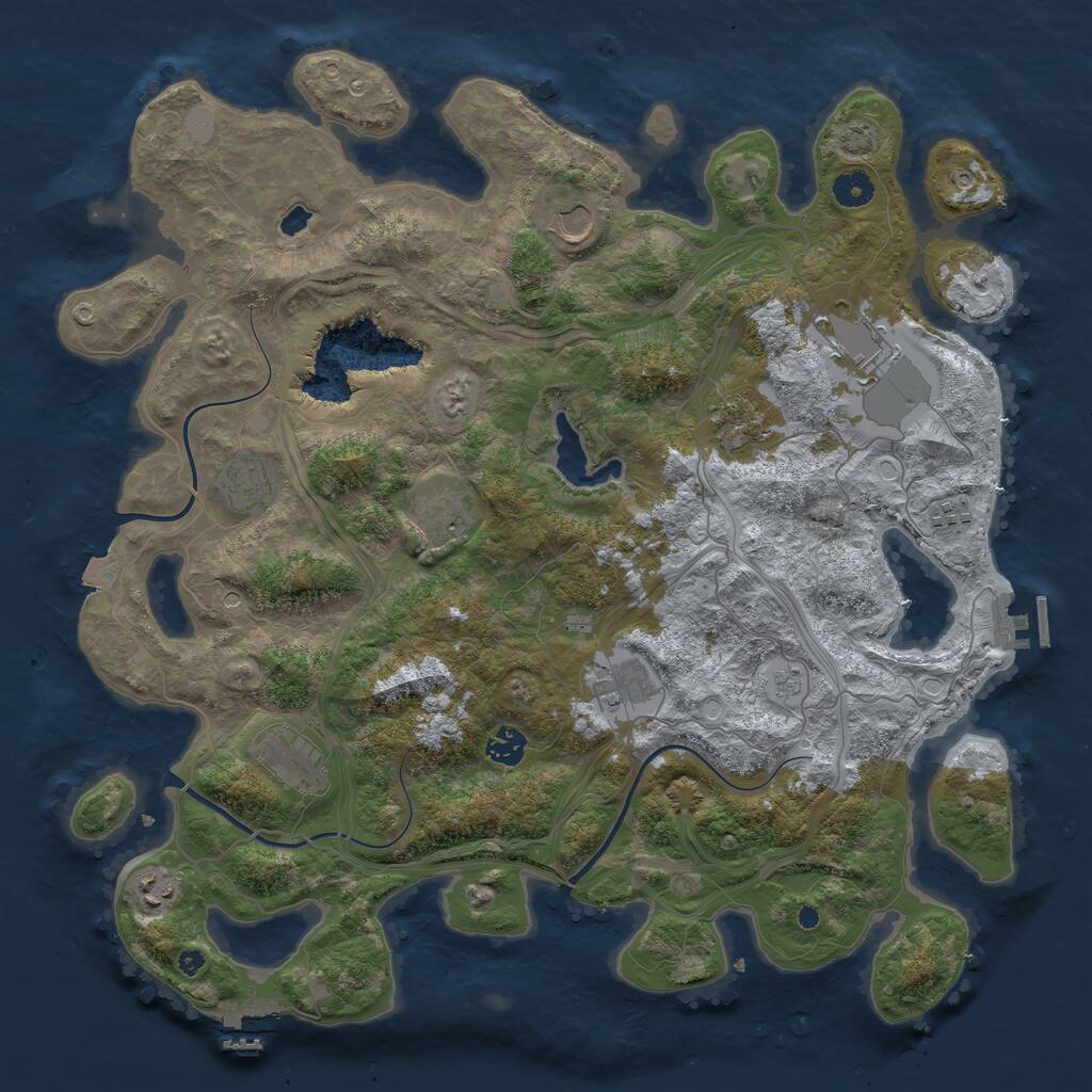 Rust Map: Procedural Map, Size: 4250, Seed: 386605972, 16 Monuments