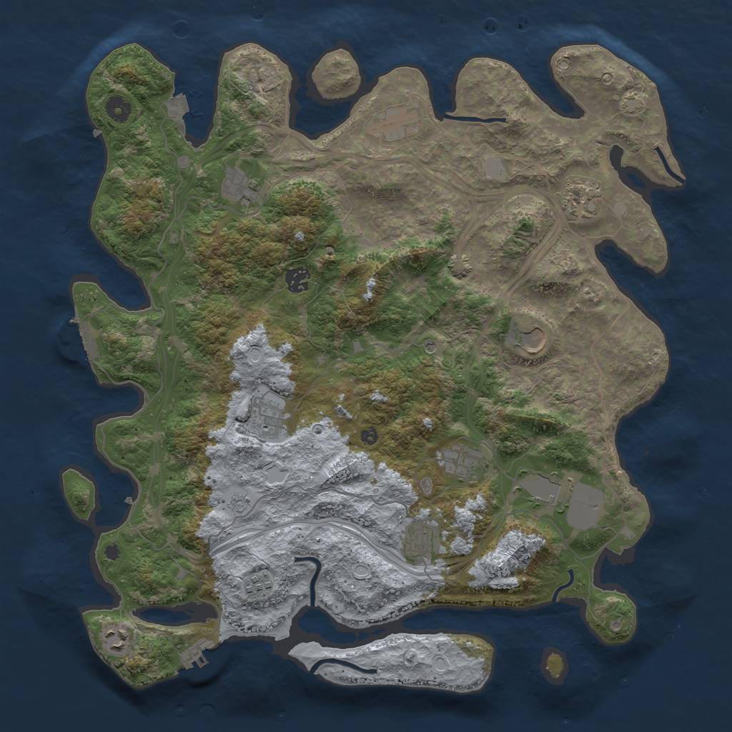 Rust Map: Procedural Map, Size: 4250, Seed: 787994306, 19 Monuments