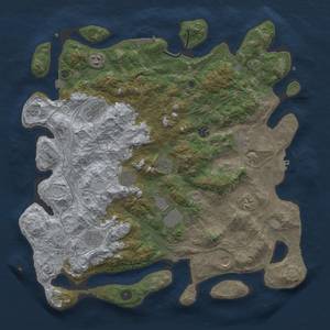 Thumbnail Rust Map: Procedural Map, Size: 4500, Seed: 329895136, 19 Monuments