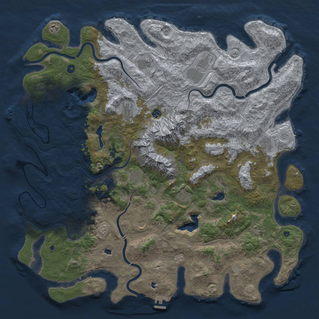 Rust Map: Procedural Map, Size: 5500, Seed: 1967617708, 17 Monuments