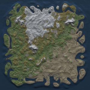 Thumbnail Rust Map: Procedural Map, Size: 6000, Seed: 561823375, 19 Monuments