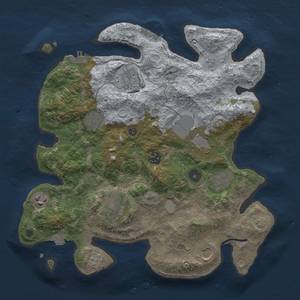 Thumbnail Rust Map: Procedural Map, Size: 3500, Seed: 1649939849, 17 Monuments