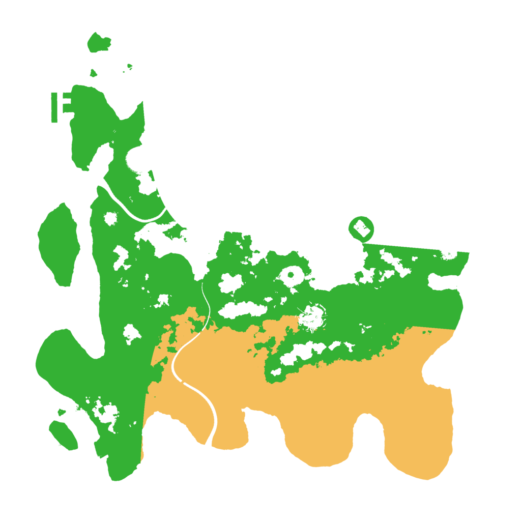 Biome Rust Map: Procedural Map, Size: 3500, Seed: 49846