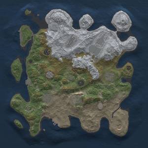 Thumbnail Rust Map: Procedural Map, Size: 3500, Seed: 49846, 15 Monuments