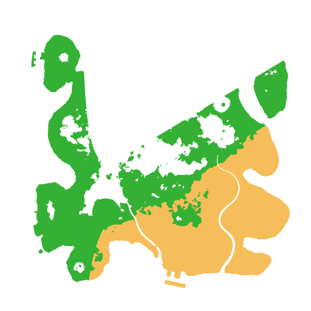 Biome Rust Map: Procedural Map, Size: 3000, Seed: 12564