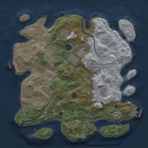 Thumbnail Rust Map: Procedural Map, Size: 3750, Seed: 759383403, 14 Monuments