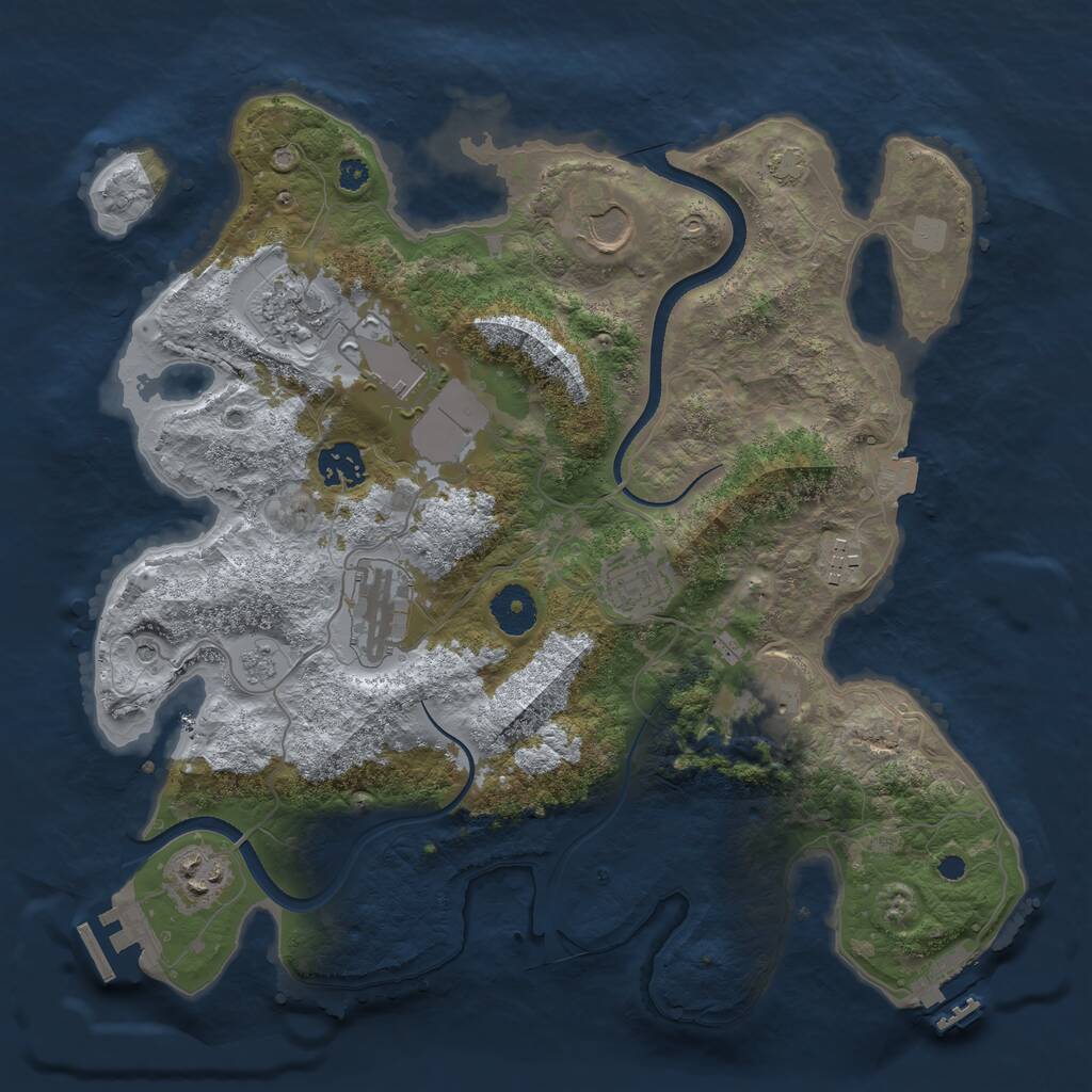 Rust Map: Procedural Map, Size: 3500, Seed: 240920, 15 Monuments