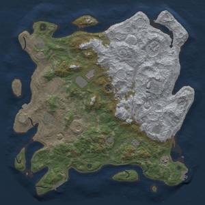 Thumbnail Rust Map: Procedural Map, Size: 4500, Seed: 1243728256, 19 Monuments