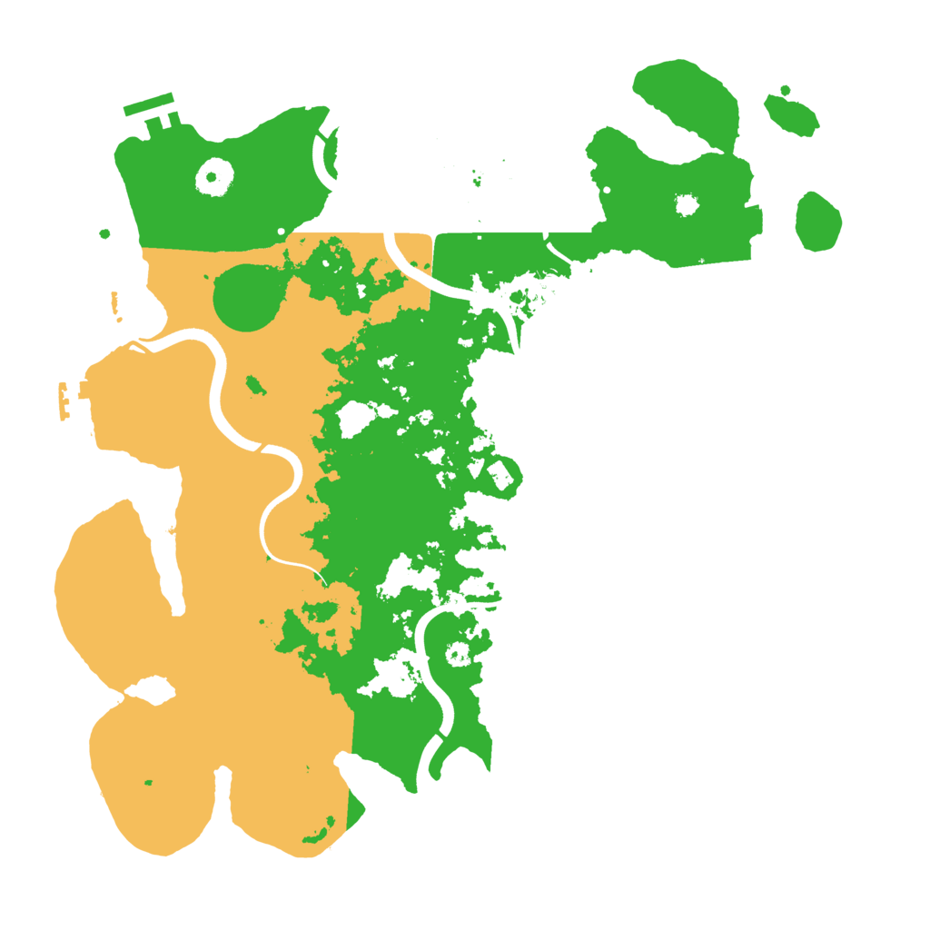 Biome Rust Map: Procedural Map, Size: 3700, Seed: 745558