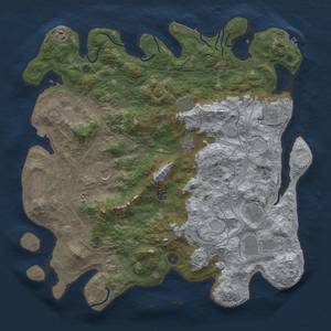 Thumbnail Rust Map: Procedural Map, Size: 4600, Seed: 91496051, 19 Monuments