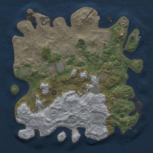 Thumbnail Rust Map: Procedural Map, Size: 4250, Seed: 1827996207, 19 Monuments