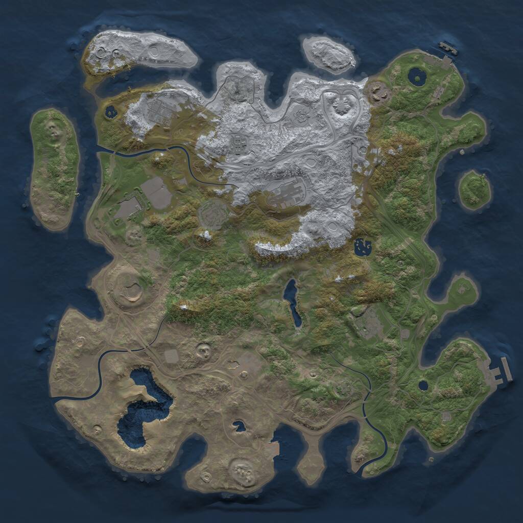Rust Map: Procedural Map, Size: 4250, Seed: 1359600188, 16 Monuments