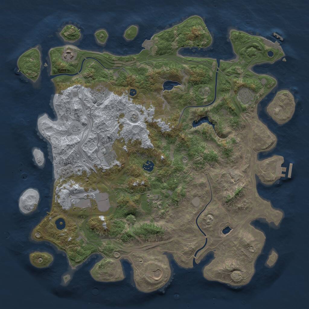 Rust Map: Procedural Map, Size: 4250, Seed: 1362945924, 15 Monuments