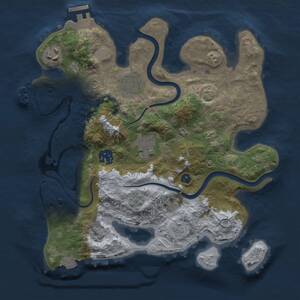 Thumbnail Rust Map: Procedural Map, Size: 3000, Seed: 1926559777, 11 Monuments