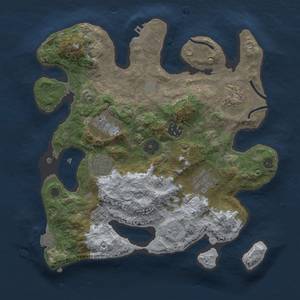 Thumbnail Rust Map: Procedural Map, Size: 3000, Seed: 1926559777, 13 Monuments