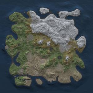 Thumbnail Rust Map: Procedural Map, Size: 3500, Seed: 377480292, 16 Monuments