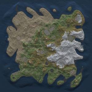 Thumbnail Rust Map: Procedural Map, Size: 4000, Seed: 987220111, 18 Monuments