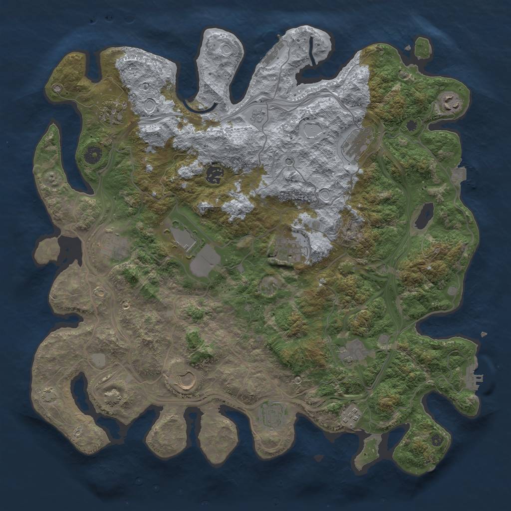 Rust Map: Procedural Map, Size: 4250, Seed: 150900974, 19 Monuments