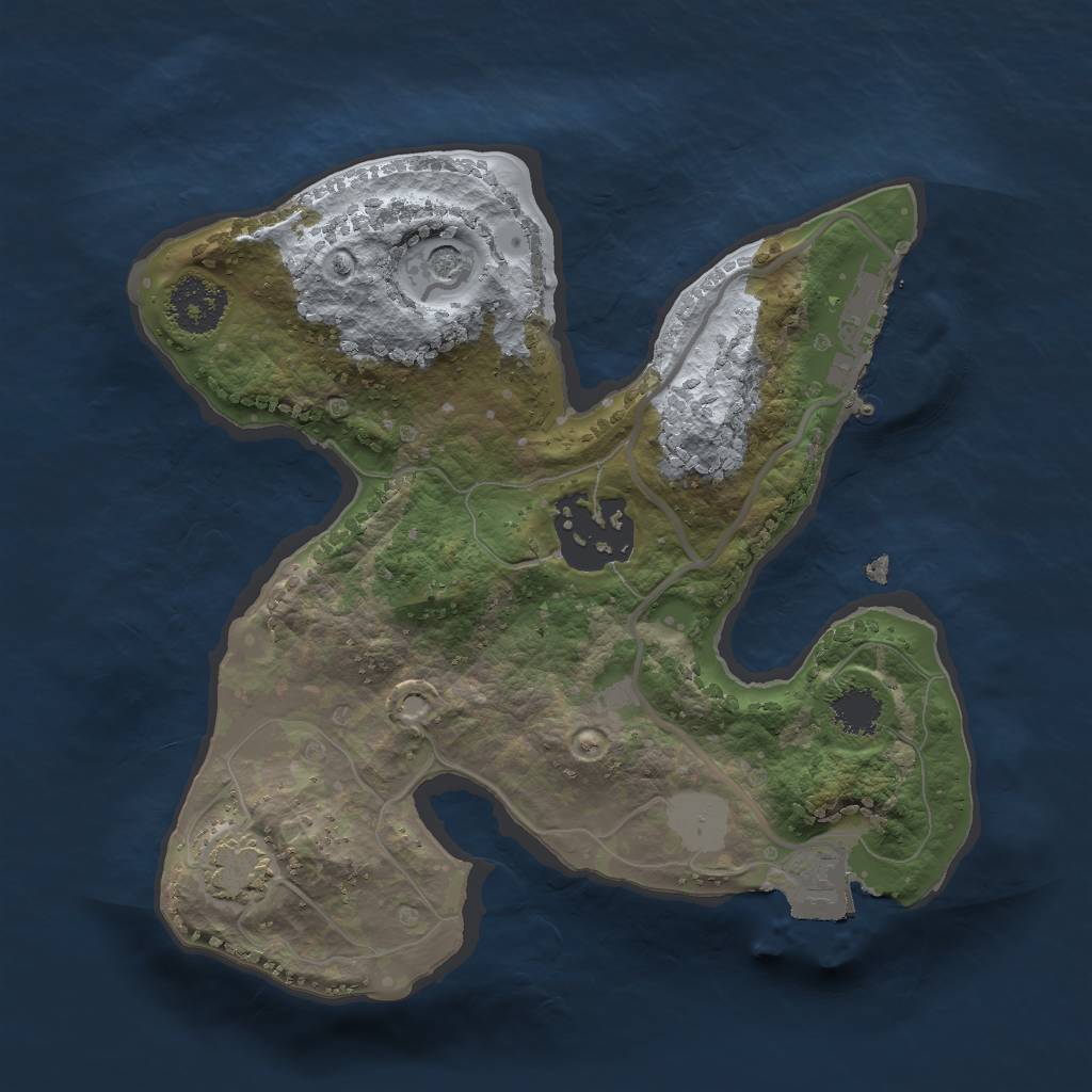 Rust Map: Procedural Map, Size: 2000, Seed: 471729864, 7 Monuments