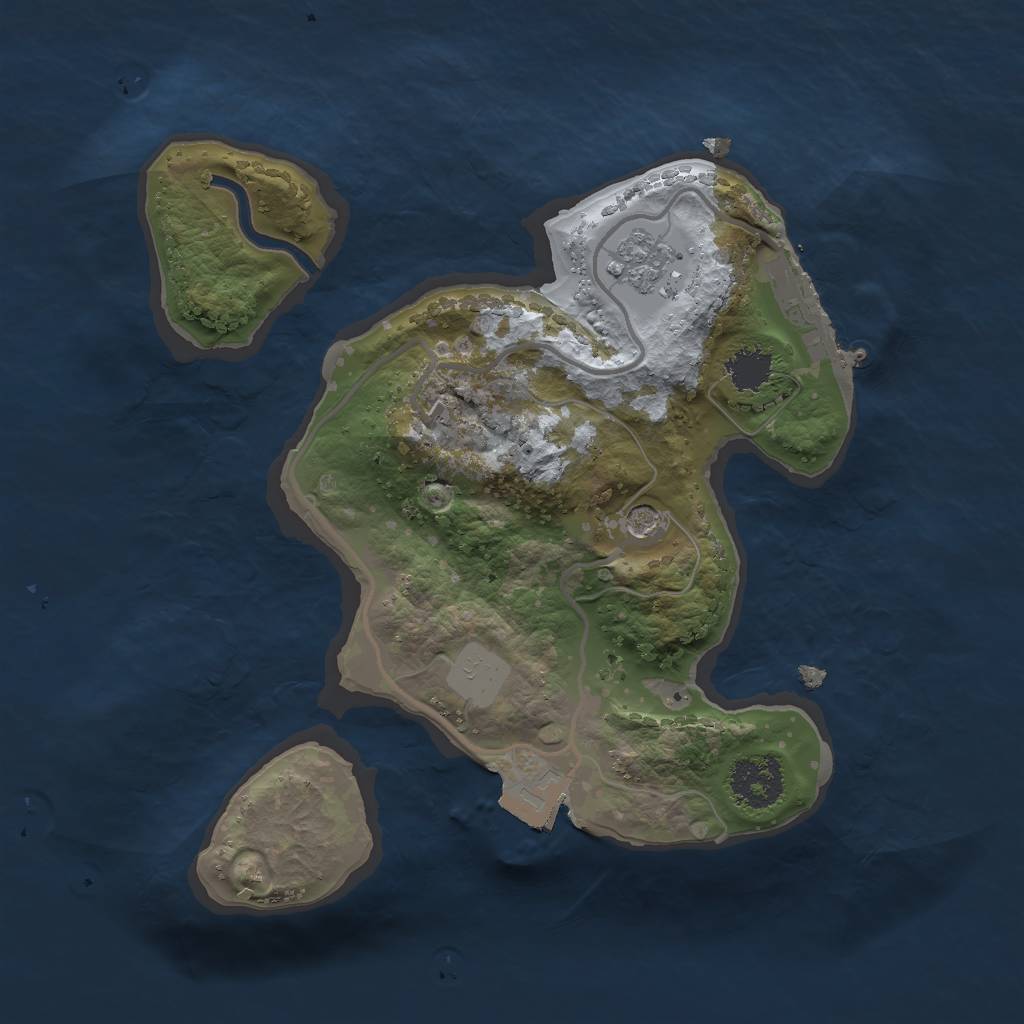Rust Map: Procedural Map, Size: 2000, Seed: 1473311375, 6 Monuments
