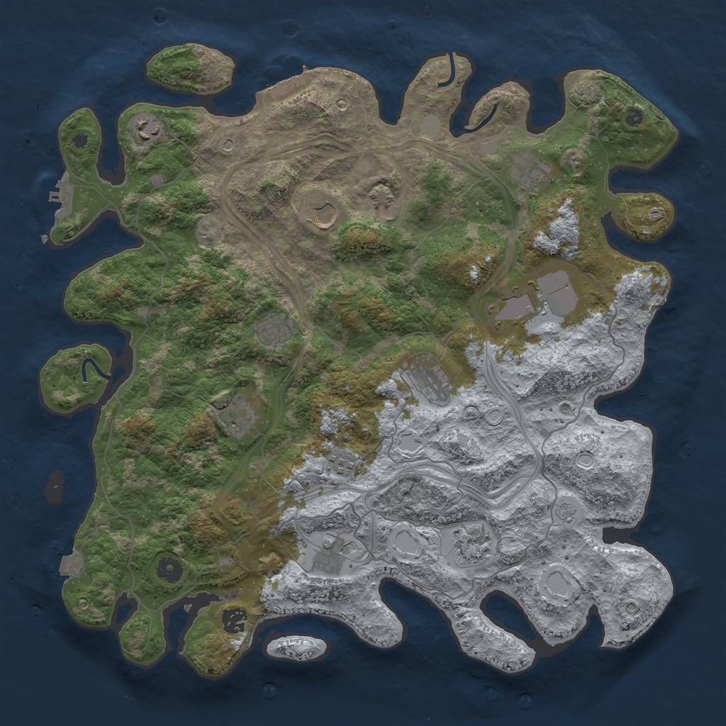 Rust Map: Procedural Map, Size: 4251, Seed: 28557, 19 Monuments