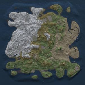 Thumbnail Rust Map: Procedural Map, Size: 4000, Seed: 758004860, 18 Monuments