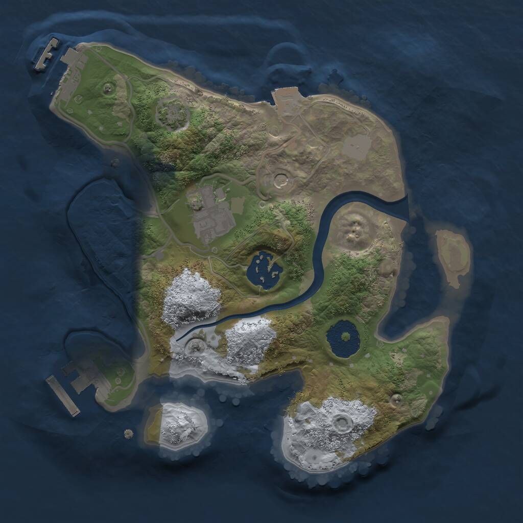 Rust Map: Procedural Map, Size: 2265, Seed: 2999992, 7 Monuments