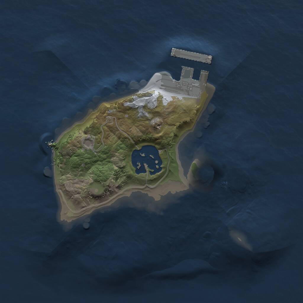 Rust Map: Procedural Map, Size: 1500, Seed: 543322, 3 Monuments