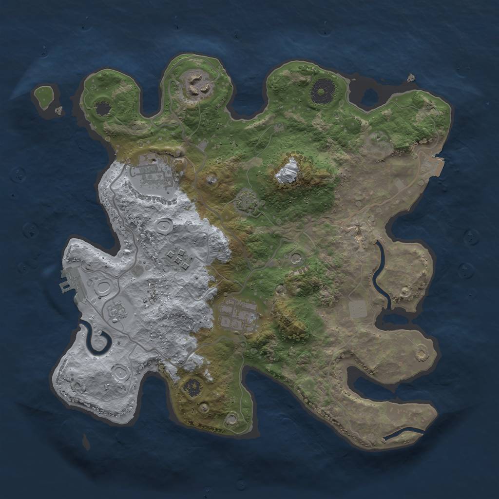 Rust Map: Procedural Map, Size: 3000, Seed: 111899794, 11 Monuments