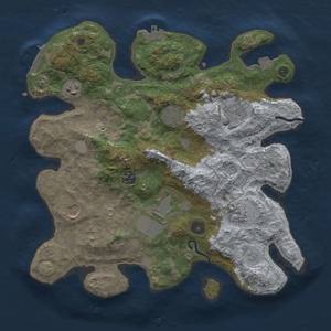 Thumbnail Rust Map: Procedural Map, Size: 3500, Seed: 937064459, 15 Monuments